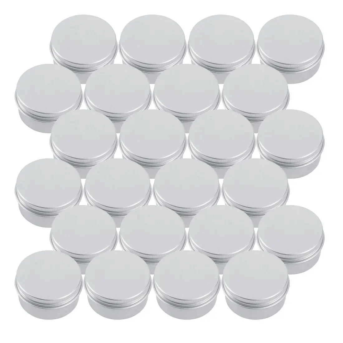 

Top 30ml Silver Small Aluminum Round Lip Balm Storage Jar Containers with Screw Cap for Lip Balm, Cosmetic, Candles or Te