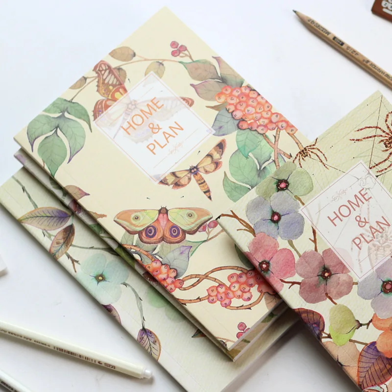 

1pcs Fresh Floral Bookkeeping Homework Home Finance Book Book Notepad Income and Expense Record Handbook Book