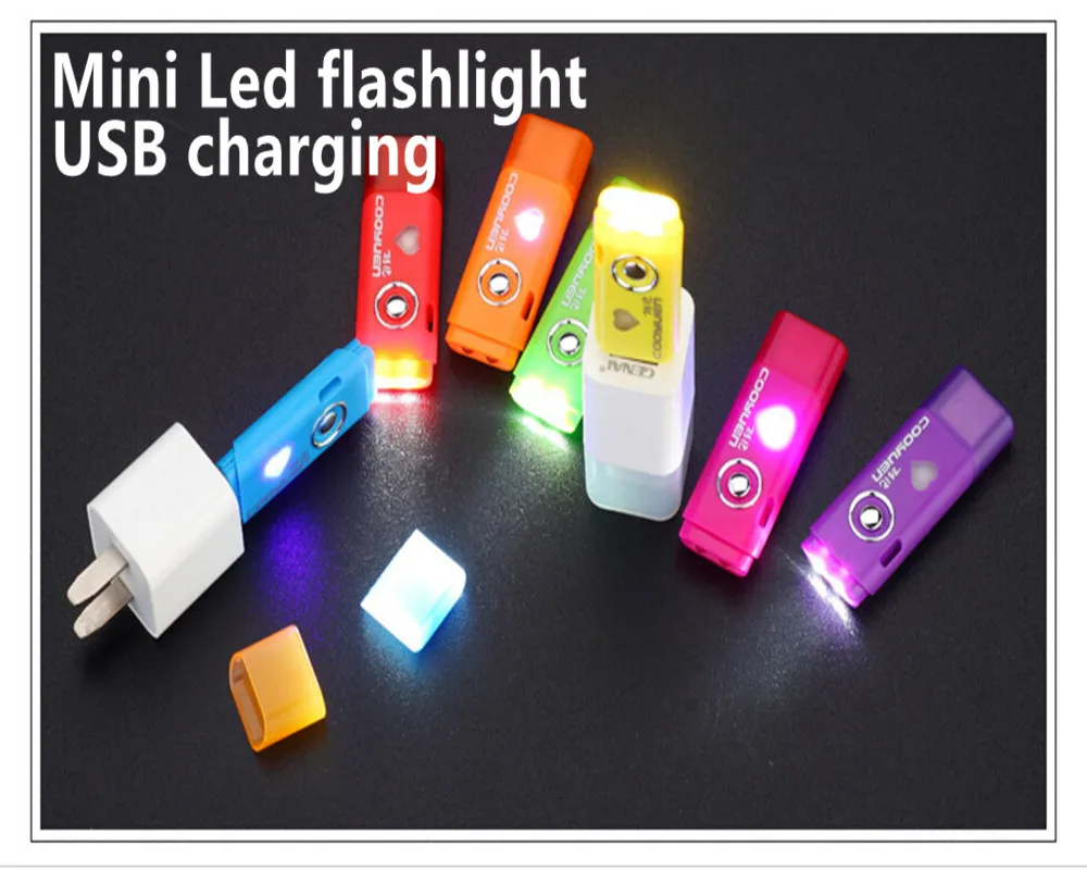 S2829 Mini Led flashlight USB Chargeable flashlight MM Detection