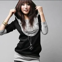 

Wholesale women sweatshirt Fashion Korean Style Women Long Sleeve Hooded Casual Hoodies Sweatshirt Blouse Tops Outerwear DL1299