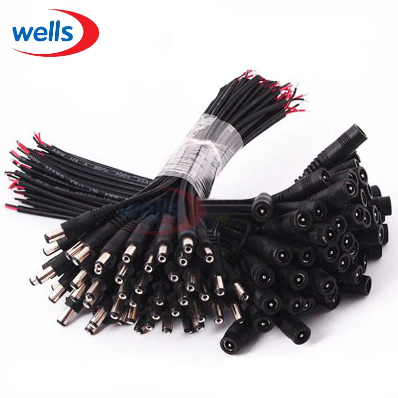 10pcs 5 5x2 1 Plug DC male Female Cable Wire Connector For 3528 5050 font b
