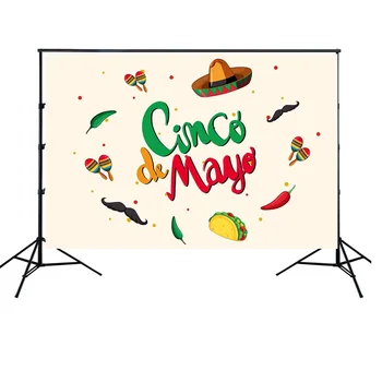 

HUAYI Fiesta theme backdrop banner mexican Carnival birthday party photoshoot background for Cinco De Mayo studio props W-1969