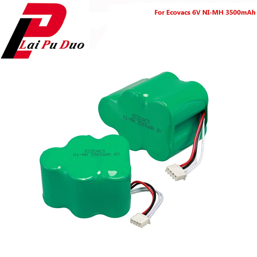 2 шт./лот 6 V Перезаряжаемые 3500 mAh Ni-MH Батарея Для Ecovacs Deebot Deepoo D73 D76 D77 D79 D62 D63 D65 730 760 TBD71 D66 D68
