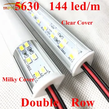 

Smarstar 12V 0.33m Dual Row 5630 LED Bar Light Corner V-Aluminum Shell Milky Clear Cover Led Strip Light 33cm LED Light Lamp