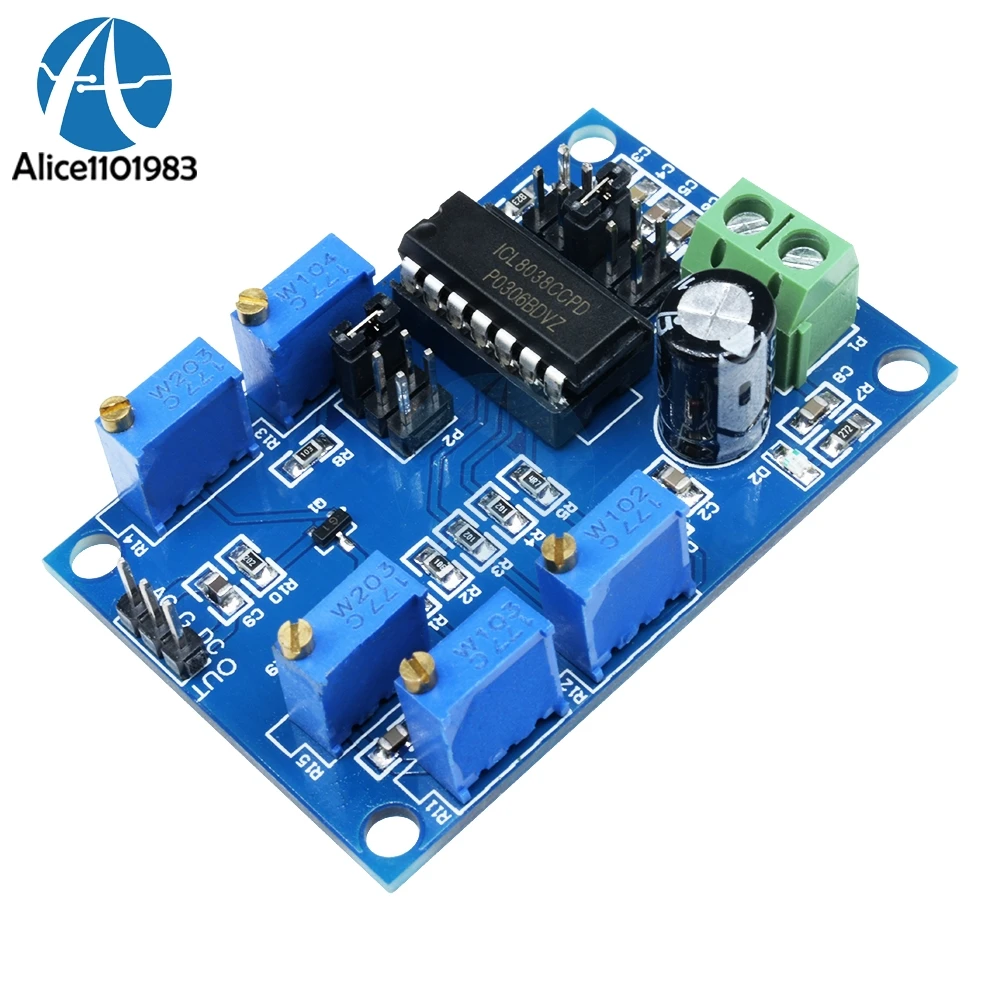 

ICL8038 Low/Medium Frequency Signal Source Waveform Sine Signal Generator Module 10HZ-450KHZ 12V-15V Triangular/Square/Sine Wave