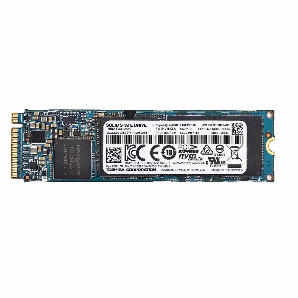 Toshiba внутренний SSD твердотельный накопитель 256 ГБ 512 2280 NGFF M.2 PCIe NVMe XG4 PCI Express 3