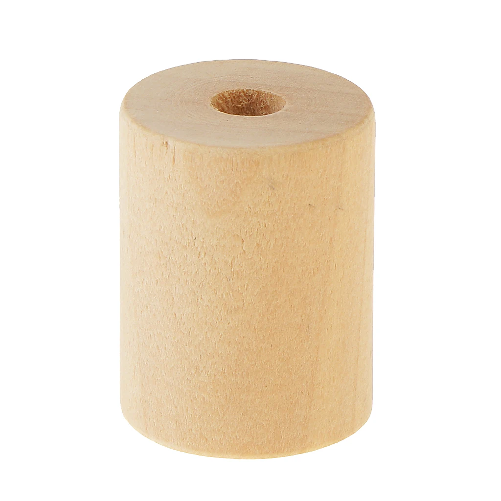 20 Pieces  Montessori Teaching Aids Material Wooden Beads Cylinder Unfinished Tube Bead DIY Crafts Toy 