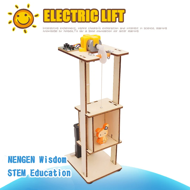 

STEM Technology School Science Toy DIY Elevator Children Educational Science Toys Kit Learning Education Toys for Children