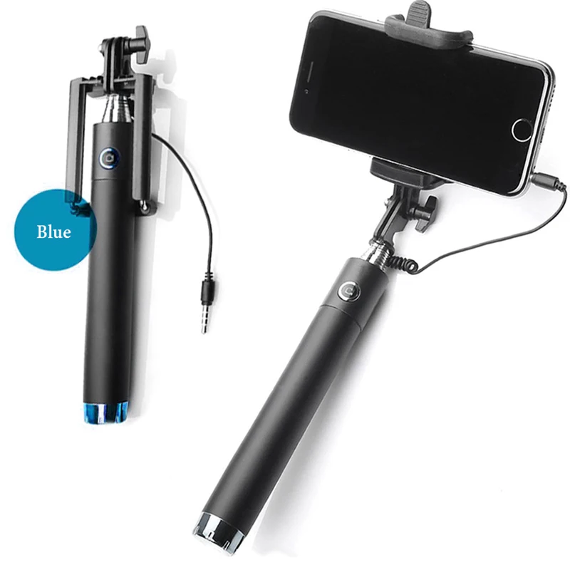 

Luxury mini Selfie Stick Monopod for Iphone for samsung Android IOS Wired Palo Selfie Groove Camera Para