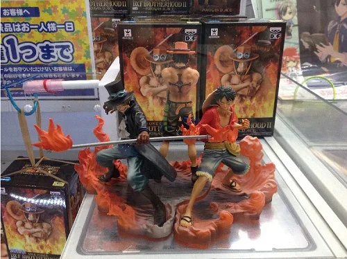 set /& Ace /& Sabo 3 Brother PVC Action Figure Anime One Piece Luffy 15cm 3 pcs