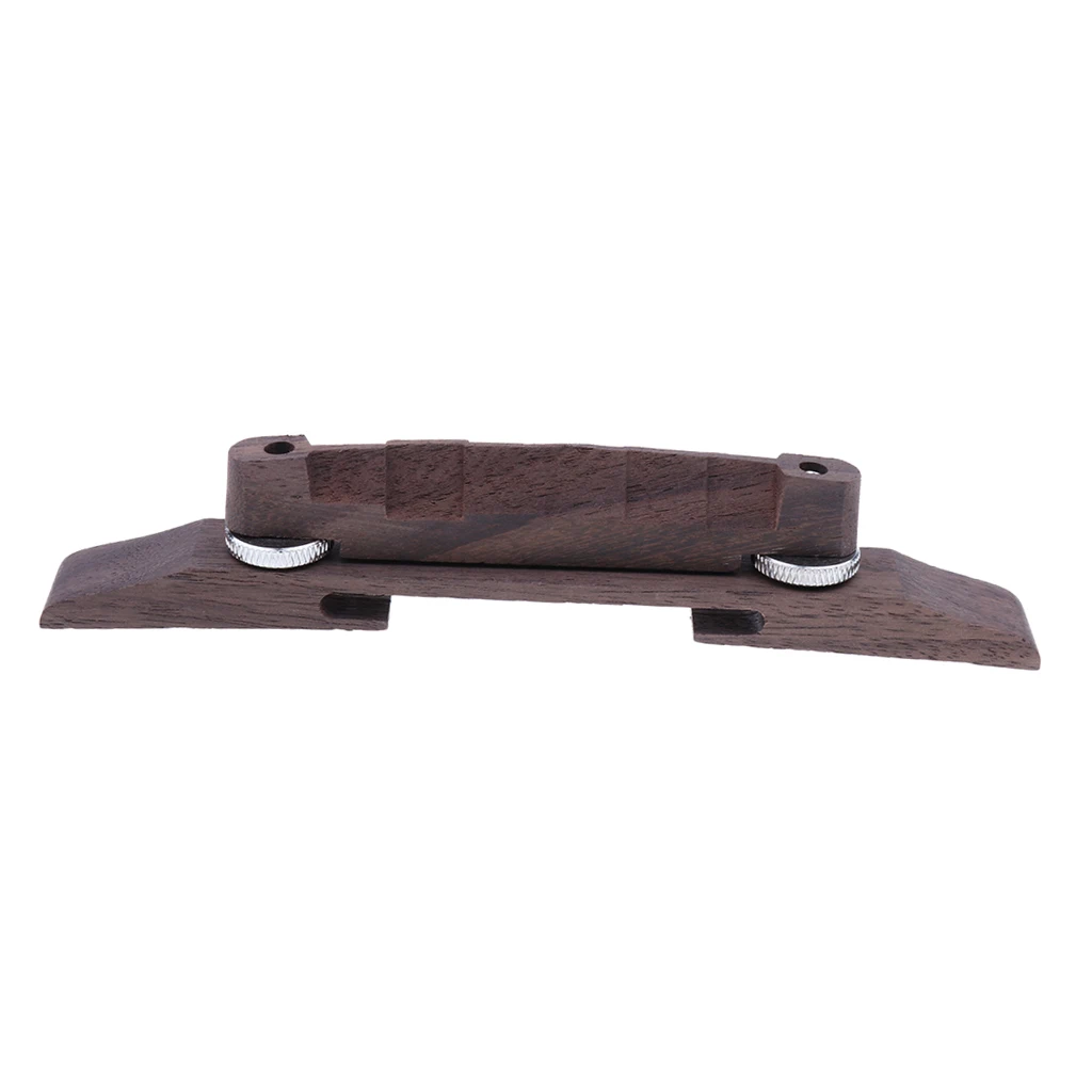Perfeclan Rosewood Carved Guitar Bridge for Jazz Guitar Replacement Parts Rosewood Saddle Jazz Guitar Bridge
