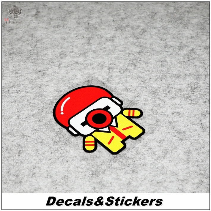 

NO.L197 Funny Cartoon Uncle McDonald 3M Reflective Modified Stickers Car Glass Waterproof MOTO GP Decals Racing Motorcycle