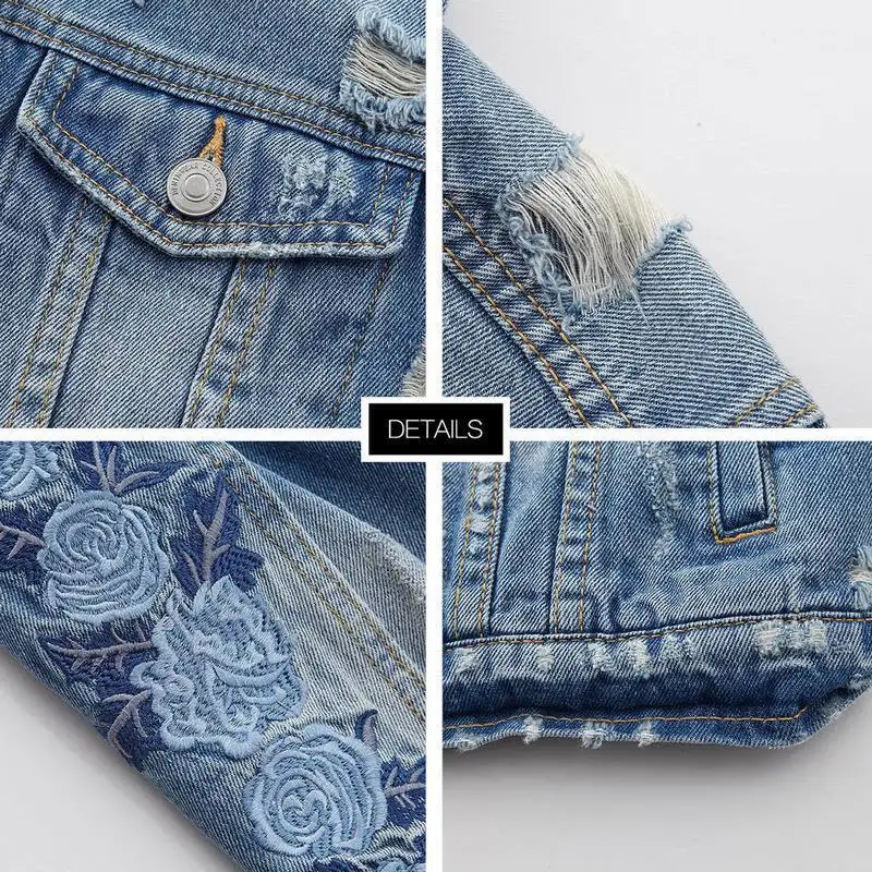 amazing  Metersbonwe Jean Jacket for Women Turn-down Collar Loose Blue Fashionable Women Coats Female Outwea