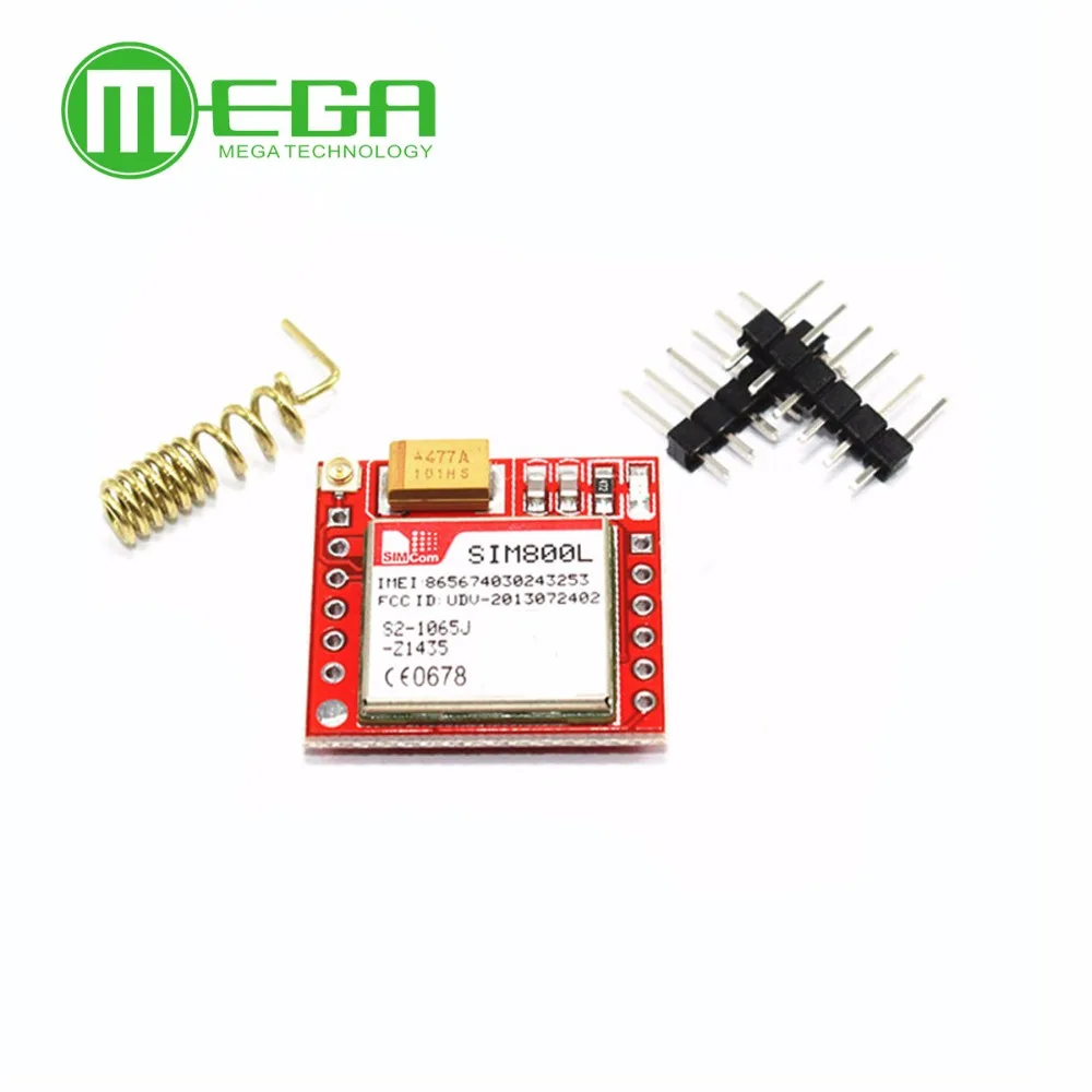 Самый маленький модуль SIM800L GPRS GSM карта MicroSIM Core BOard Quad-band ttl последовательный порт