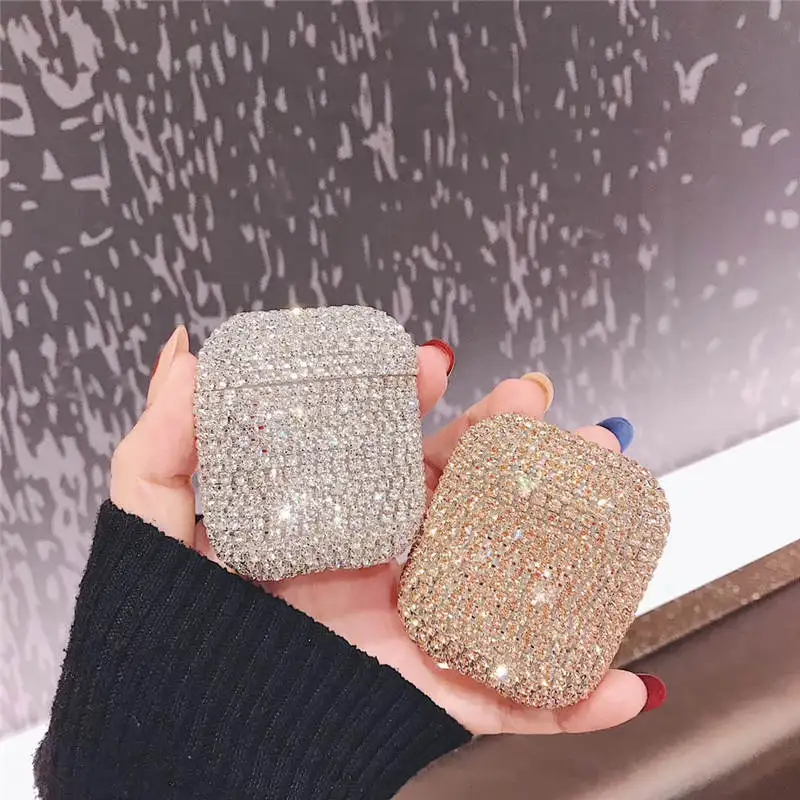 

Bling diamonds hard Shell for Apple Airpods case protective cover Wireless Bluetooth Earphone Case Charging box bags