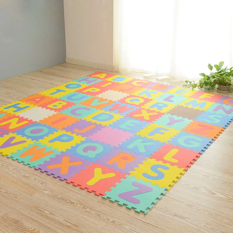 

Kid's Multicolored Numbers Puzzle Play Mat EVA Drop-proof Moisture-proof Bubble Mat YH-17