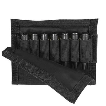 

H Portable Adjustable Bullet Pouches Tactical Butt Stock Rifle Cheek Rest Pouch Bullet Bag Ourdoor Hunting Tools