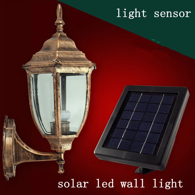Solar lights wall outdoor wall lamp Villa Continental hexagonal wall light rain garden lights