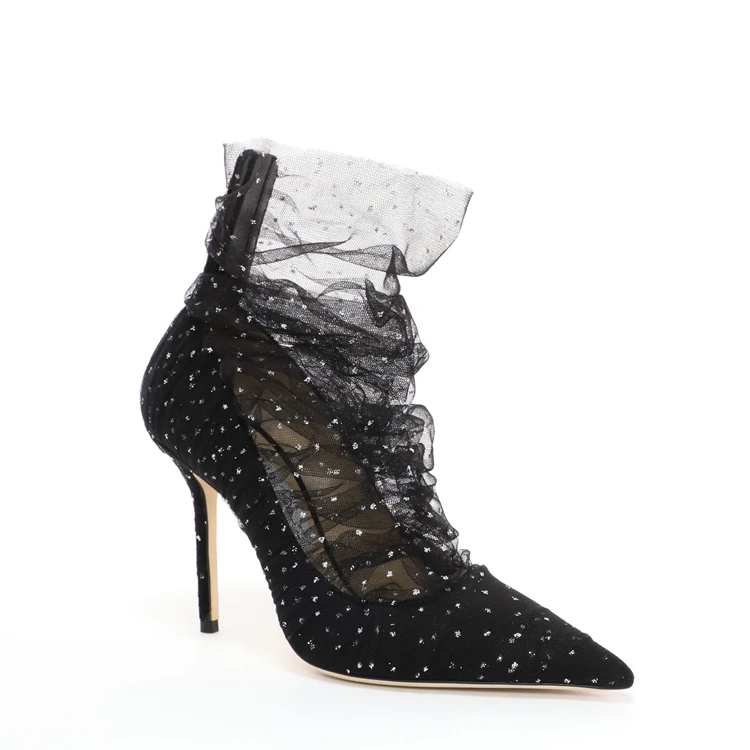 Женская обувь; Новинка года; изящные свадебные туфли с острым носком и шелковым стеклом; вечерние туфли телесного цвета; размеры 40 QQ-02