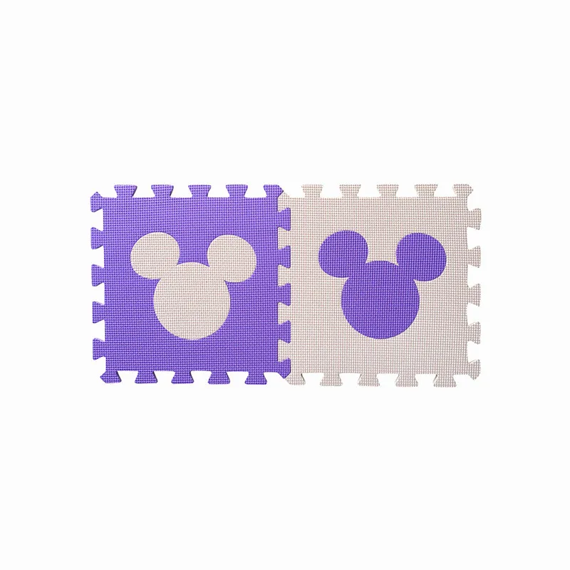 Коврик/ковер mikey тип детский безвкусный экологический EVA мультяшный Коврик-пазл/30*30 см - Цвет: Beige Purple