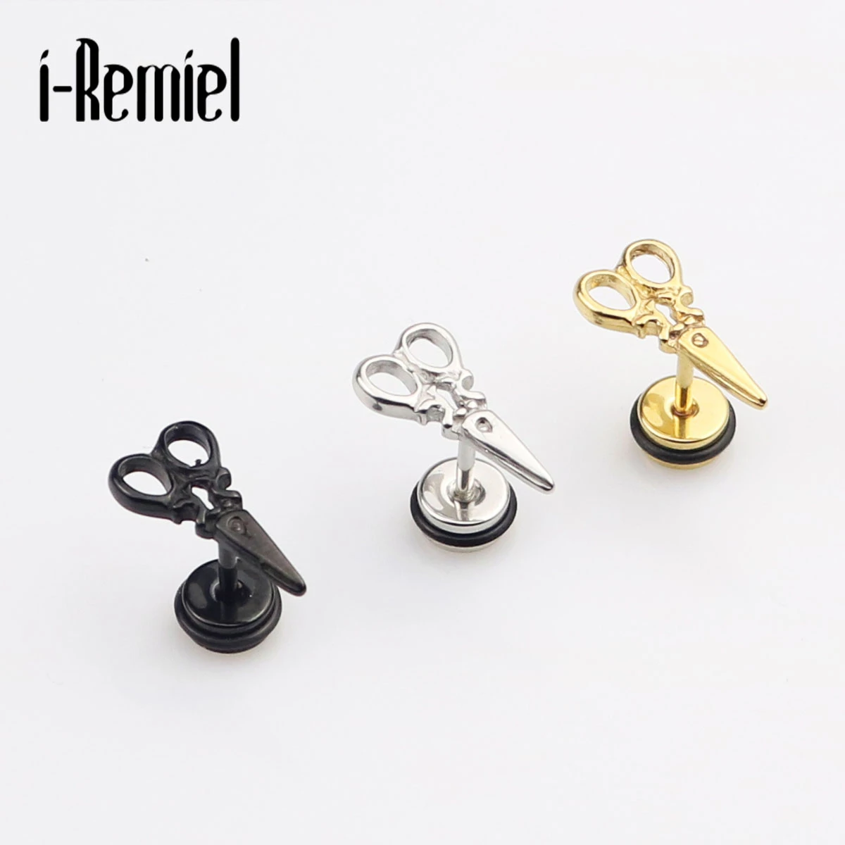 2017 pendientes Zinc Brinco las nuevas tijeras de personalidad de hip hop pendientes de moda para hombre Anti alérgico oreja joyería|ear jewelry|scissor earringsearrings korean - AliExpress