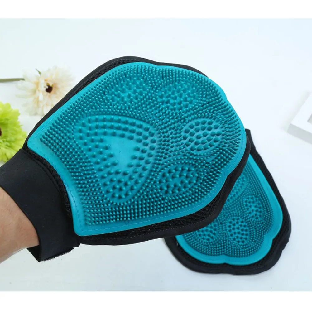 New 1Pc TPR Comfortable Cat Pet Dog Grooming Groom Glove Mitt dog puppy
