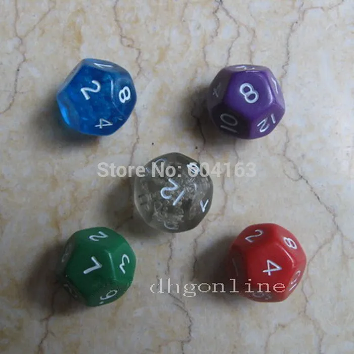 8 PCS 12 Sided D12 RPG D&ampD Game Gaming Dice Multi + bag Set | Дом и сад
