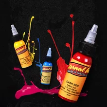 14 шт. набор чернил татуировки перманентный макияж художественная раскраска 30 мл/бутылка брови, подводка, губы тело красивая Татуировка покрытие боди-арт