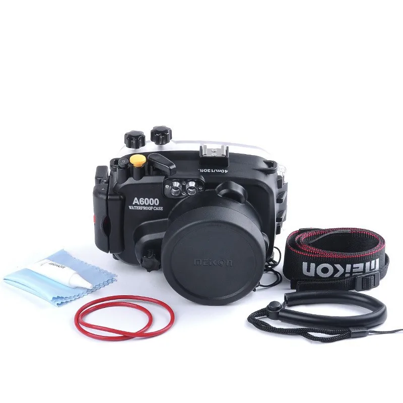 Корпус Подводной Камеры Meikon для sony A6000(16-50 мм) 40 м/130 футов+ ручка для дайвинга+ 67 мм красный фильтр для дайвинга