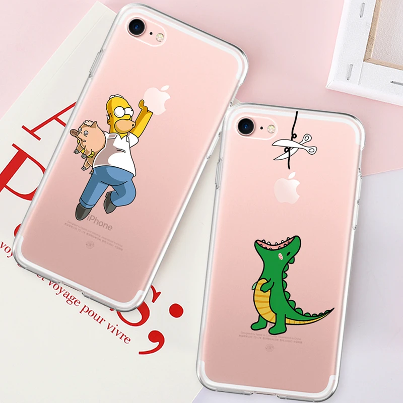 Силиконовый чехол для iPhone 6s 6 7 8 Plus XS MAX XR мягкий X 5 SE 5S прозрачный | Мобильные