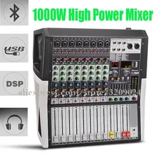 8-канальный сетевой видеорегистратор Мощность микшер усилитель Bluetooth с эффектом реверберации USB высокое Мощность микшерные для DJ оборудование студии звукозаписи