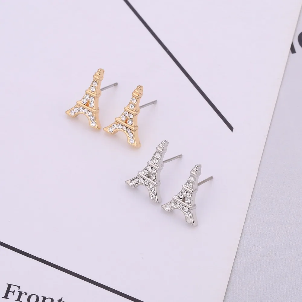 Женские серьги гвоздики с изображением Эйфелевой башни|earrings earring|earrings for womenearrings