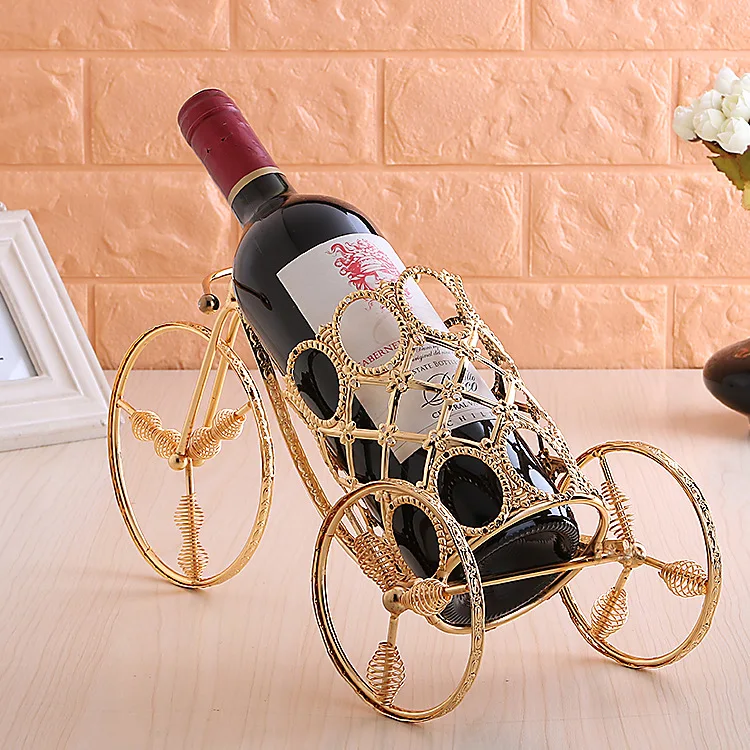 

European-style Wine Holder Tricycle Type Wine Rack Stand For Home Decoration