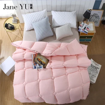 

JaneYU winter FEATHER FABRIC FILLING Quilt twin queen king size Comforter 4 colors very warm