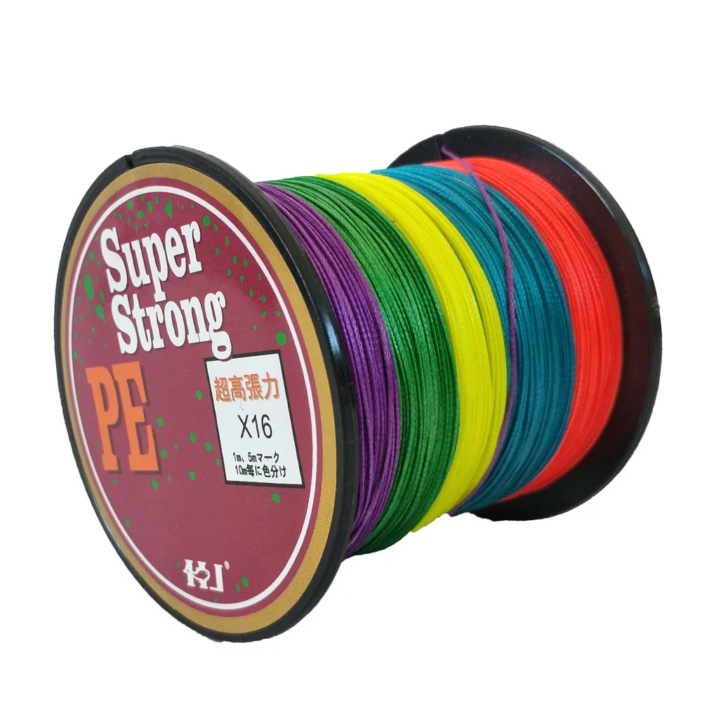 

FishingLife 100M 200M 500M 1000M 16 Strands Fishing Line 70-300LB MultiColor Braided Line Multifilament PE Fishing Line 30#