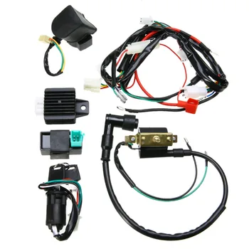 

Mayitr 50cc-125cc Motorcycle CDI Wiring Harness Loom Solenoid Coil Rectifier for 50cc 110cc 125cc PIT Quad Dirt Bike ATV