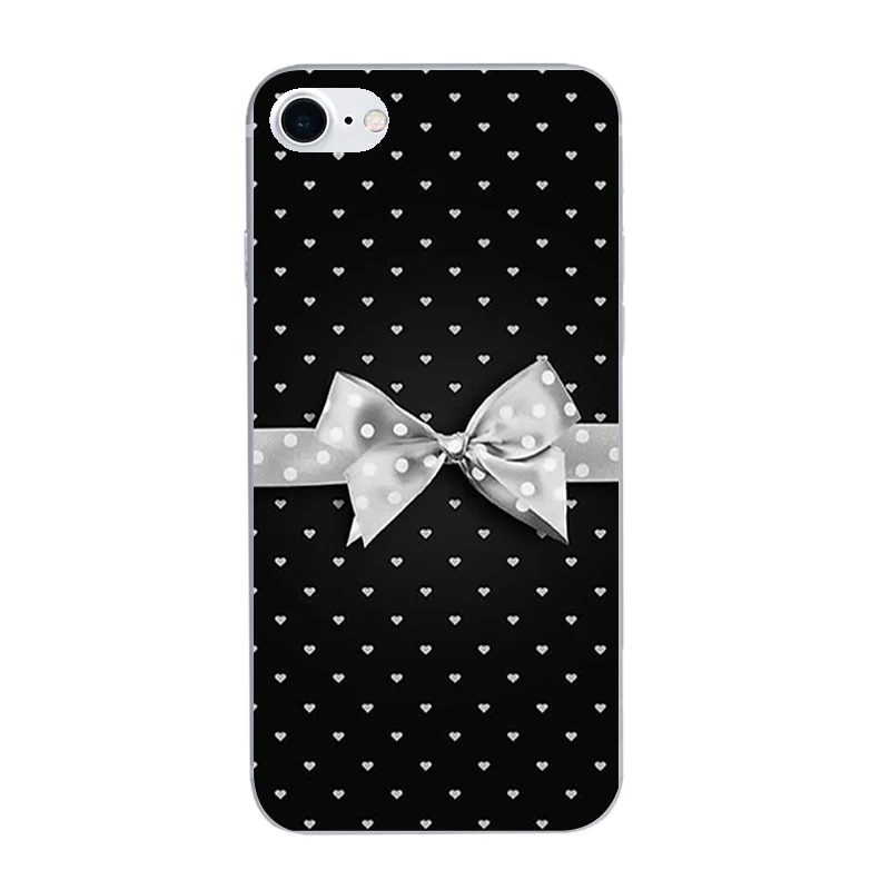 Силиконовый чехол для iPhone7 7plus 8X10, оболочка для iPhone 5S 5c SE 6 6s 6 plus, чехол, прозрачный ТПУ бампер, черный и белый чехол для телефона