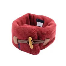 Зимний детский шарф 60*9 см вязаный мягкий чистый цвет сохраняет тепло для мальчиков и девочек шеи шарфы Утолщаются шаль мягкий