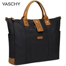VASCHY сумка для ноутбука для женщин Винтажная Вощеная Холщовая Сумка для работы водостойкая стильная дамская сумочка Деловые женские сумки