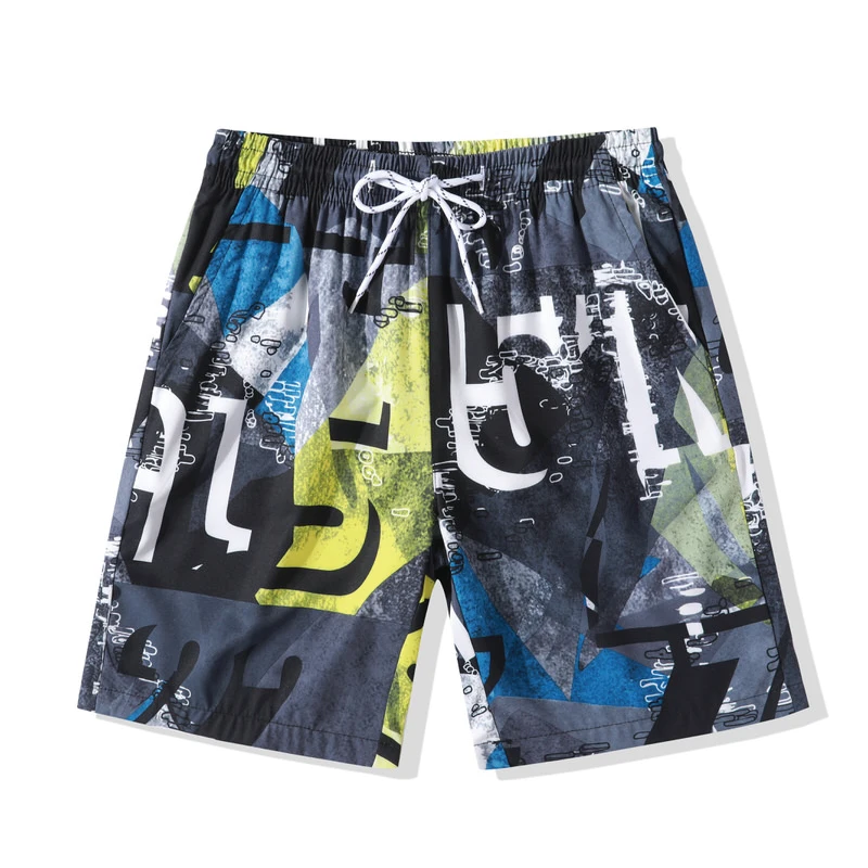 

HFNF quick-drying swim print shorts summer board surf swimsuit beach short men running male