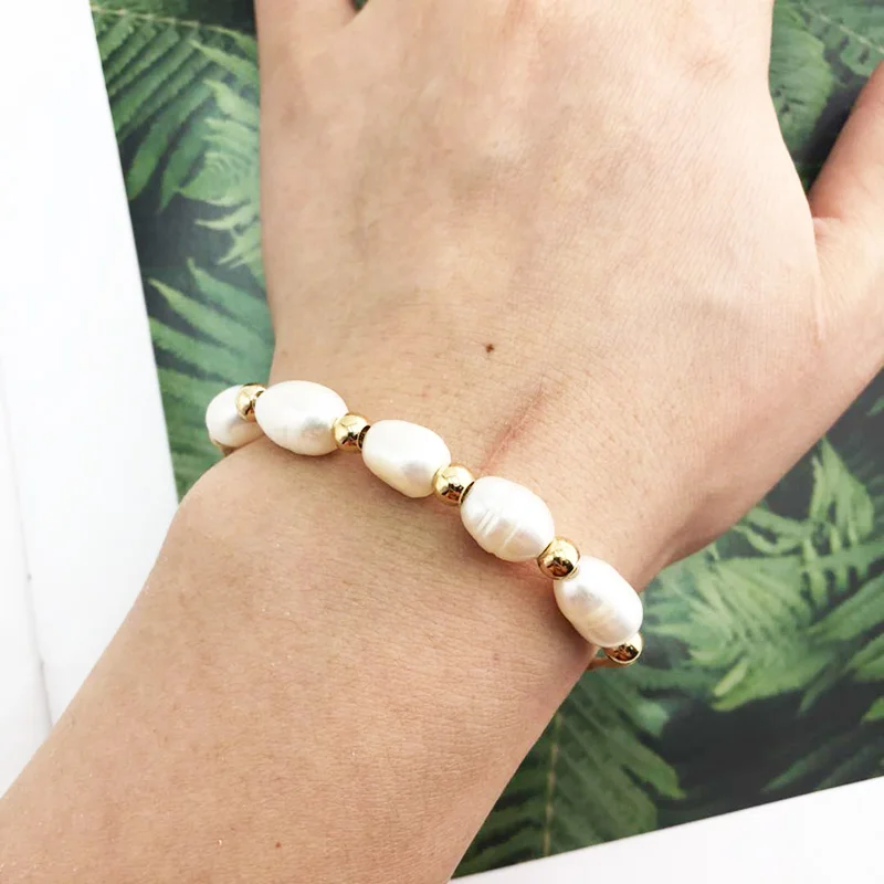 

2019 moloye Self Created Bracelets Using Freshwater Pearls Handmade Bracelets Simple Retro Wind