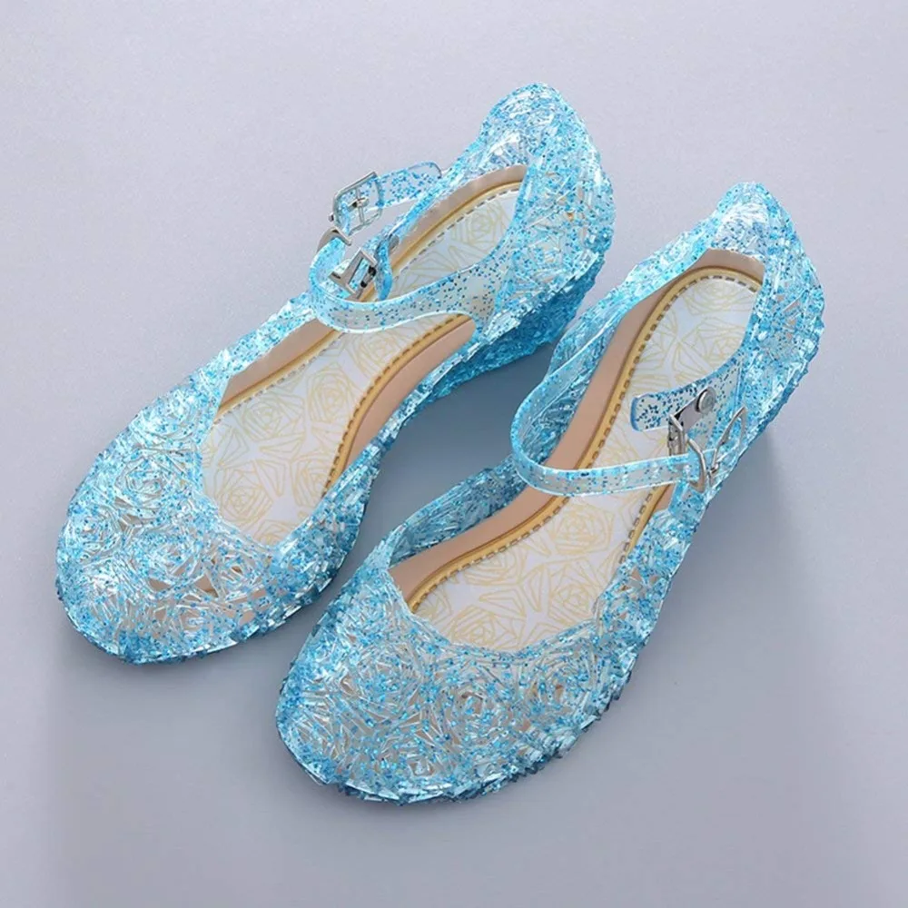 PaMaBa/5 цветов; нарядные сандалии принцессы для девочек на день рождения; детская обувь для костюмированной вечеринки в стиле Софии, Рапунцель, Золушки; обувь с украшением в виде кристаллов; вечерние туфли на плоской подошве