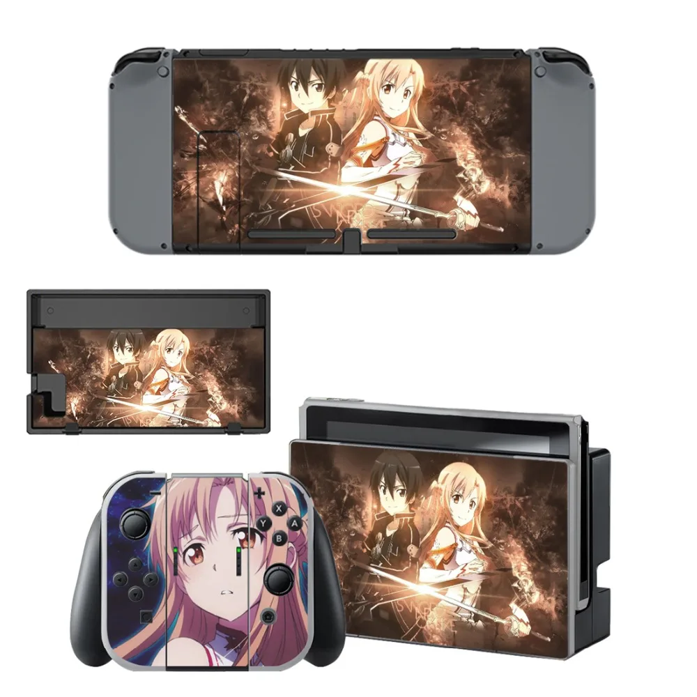 Обувь для вечеринки в Стиле косплей Sword Art Online кожи Стикеры виниловые обои NintendoSwitch