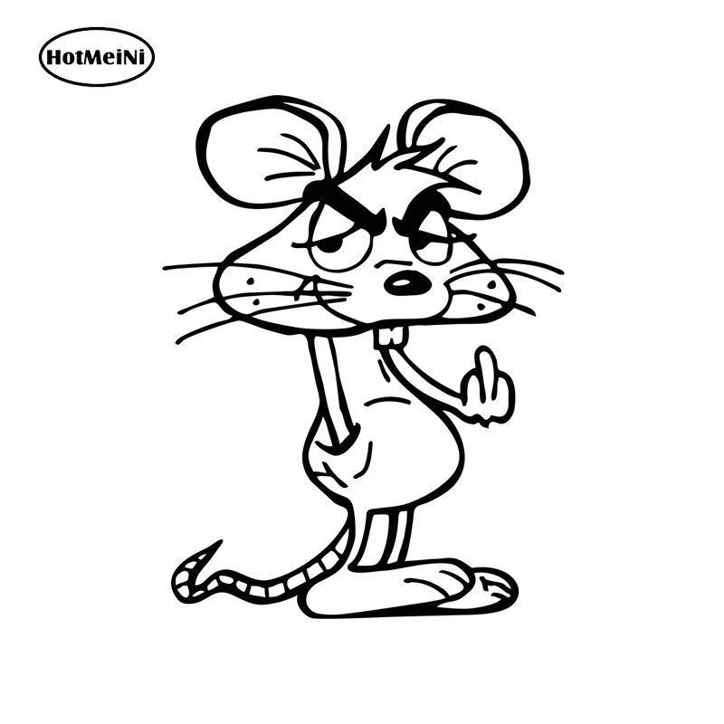 HotMeiNi JDM Bad Mouse автомобильные наклейки и стикеры среднего пальца забавная