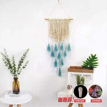 

Macrame Wall Art Home Decor Hand-made Cotton Bohemian Wall Hanging Tapestry with Tassel Boho Wall Tapestries Home Decoration