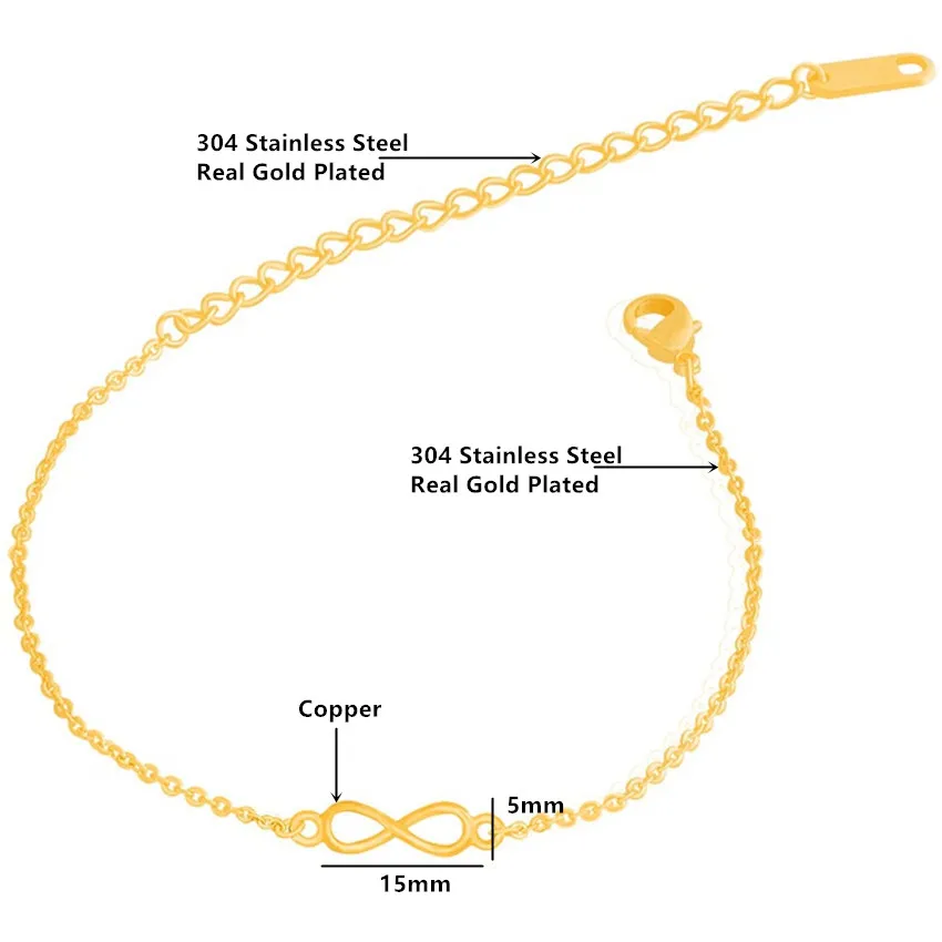 Бесконечность женские ножные браслеты и браслеты женские модные ювелирные изделия из нержавеющей стали Шевроле Босиком Сандалии ножной браслет пляжные подарки Bff