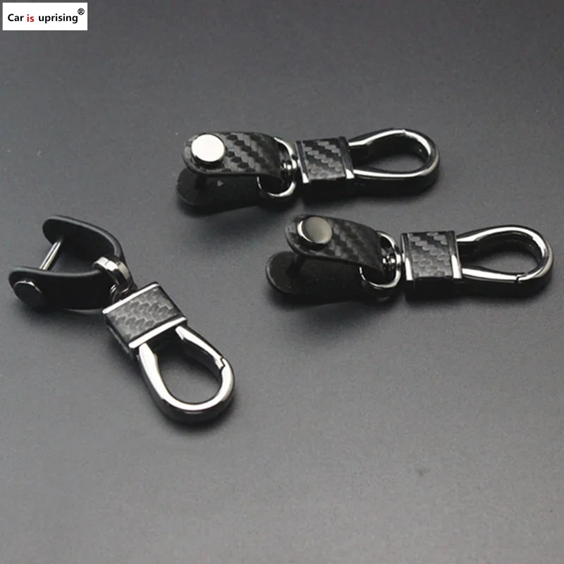 

1pcs carbon fibre Metal Key Ring Key Chain For Mercedes Benz W211 W221 W220 W163 W164 W203 W204 C E SLK GLK CLS GL Car styling