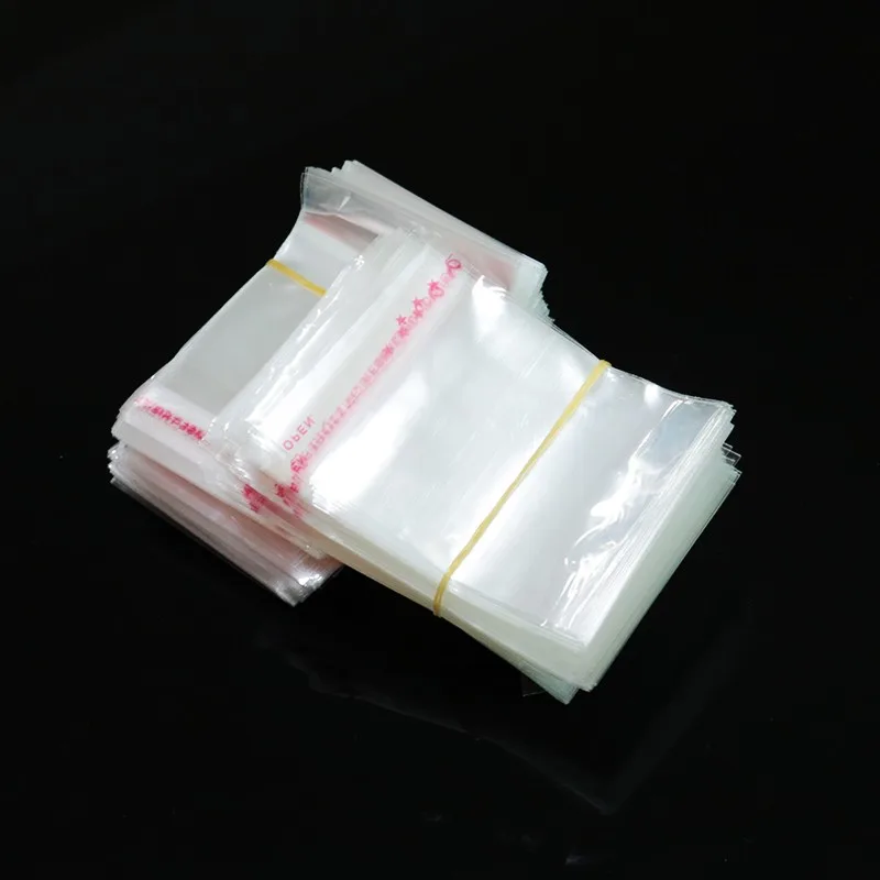 1000 шт./лот 3x3 + 2 см Clear Пластик сумка Resealable целлофан поли Сумки мини OPP самоклеющиеся печать Ювелирная упаковка сумка