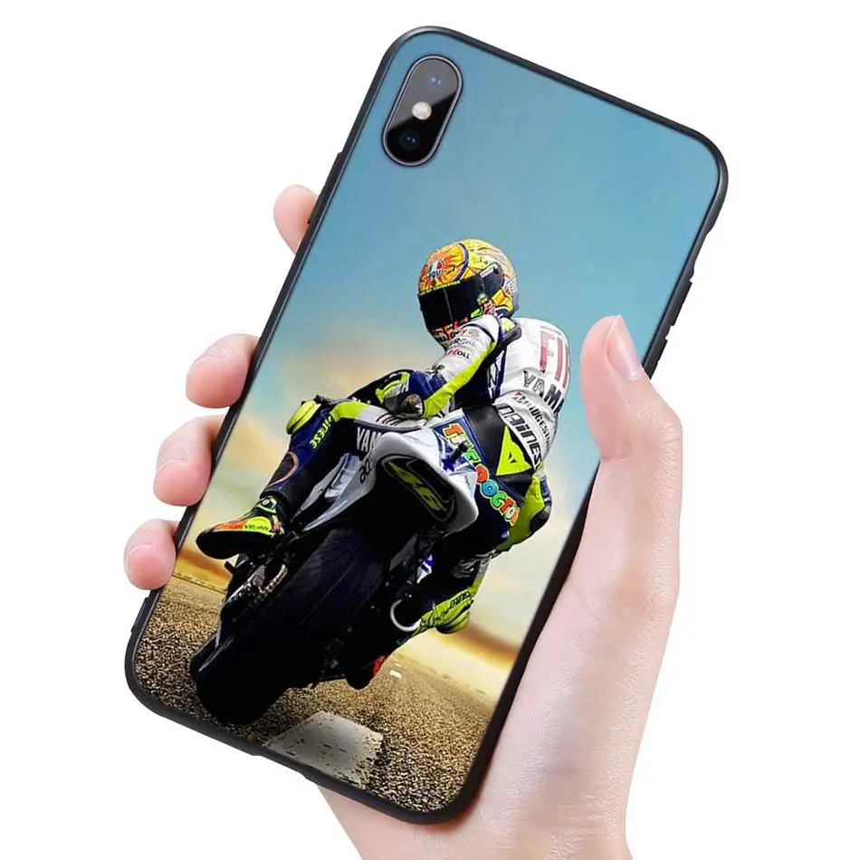 Силиконовый черный чехол для iPhone 11 Pro XR X XS MAX 7 8 6 6S Plus 5 5S SE 7Plus 8Plus мобильный телефон moto Cross moto rcycle sports - Цвет: 009