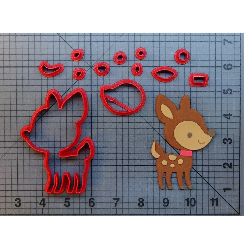 

Cute Animal Doe Cookie Cutter Set Custom Made 3D Printed Hedgehog Design Cake Decoration Tools Raccoon cortadores de fondant